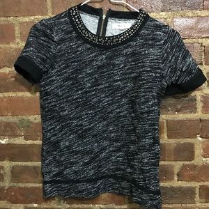 Madewell jewel collared sweatshirt top